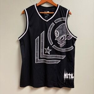 Vintage Y2K Metal Mulisha Mens Shirt Size XL Sleeveless Black Large Skull Logo